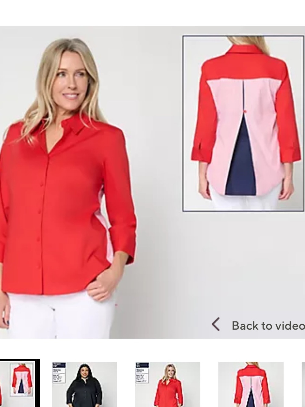 Joan Rivers peekaboo stripe button front shirt new